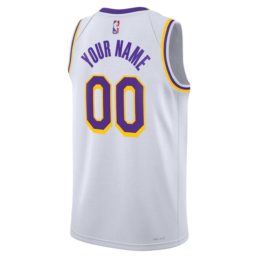 Replica Unisex Los Angeles Lakers Custom White Player Jersey - Merch Arena