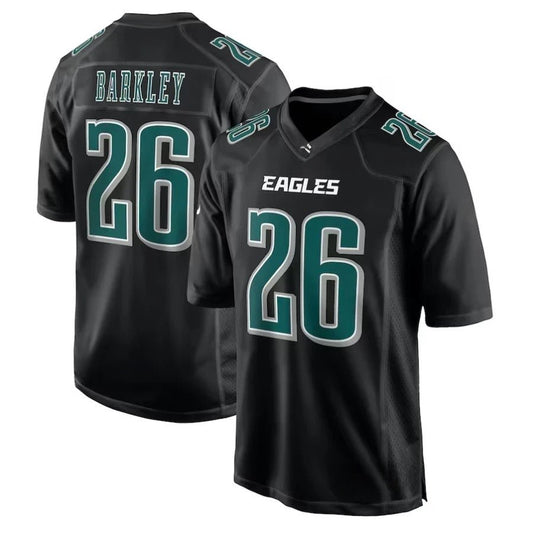 Replica Men's Custom Carbon Black Philadelphia Eagles Fashion Game Jersey - Merch Arena