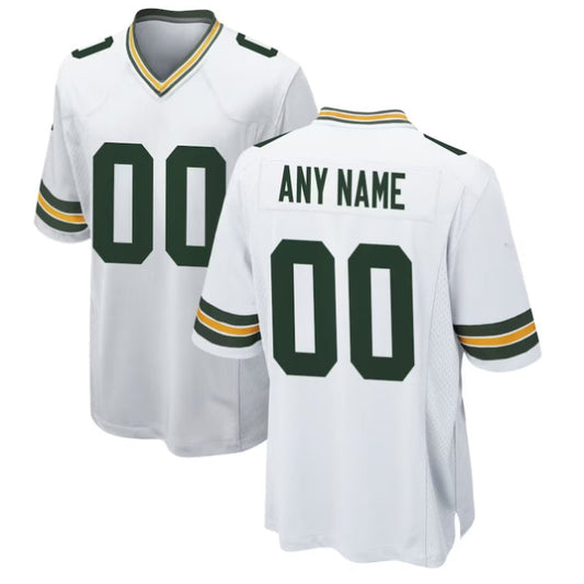 Replica Men's White Bay Packers Green Custom Game Jersey - Merch Arena