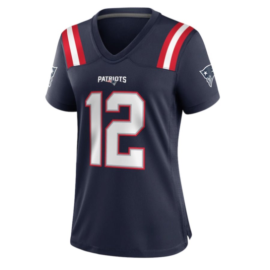 Replica Women's New England Patriots Navy Custom Game Jersey - Merch Arena