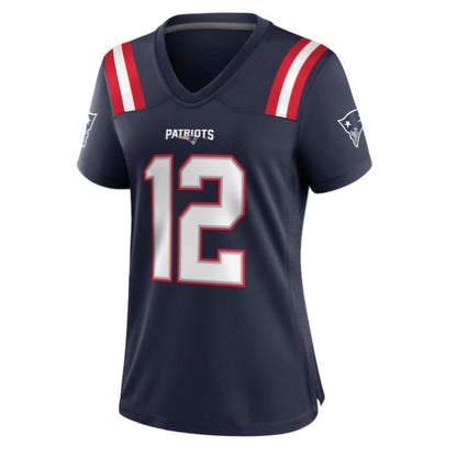 Replica Women's New England Patriots Navy Custom Game Jersey - Merch Arena