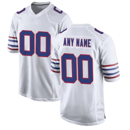 Replica Men's Buffalo Bills White Royal Custom Game Jersey - Merch Arena