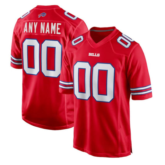 Replica Men's Buffalo Bills Red Royal Custom Game Jersey - Merch Arena