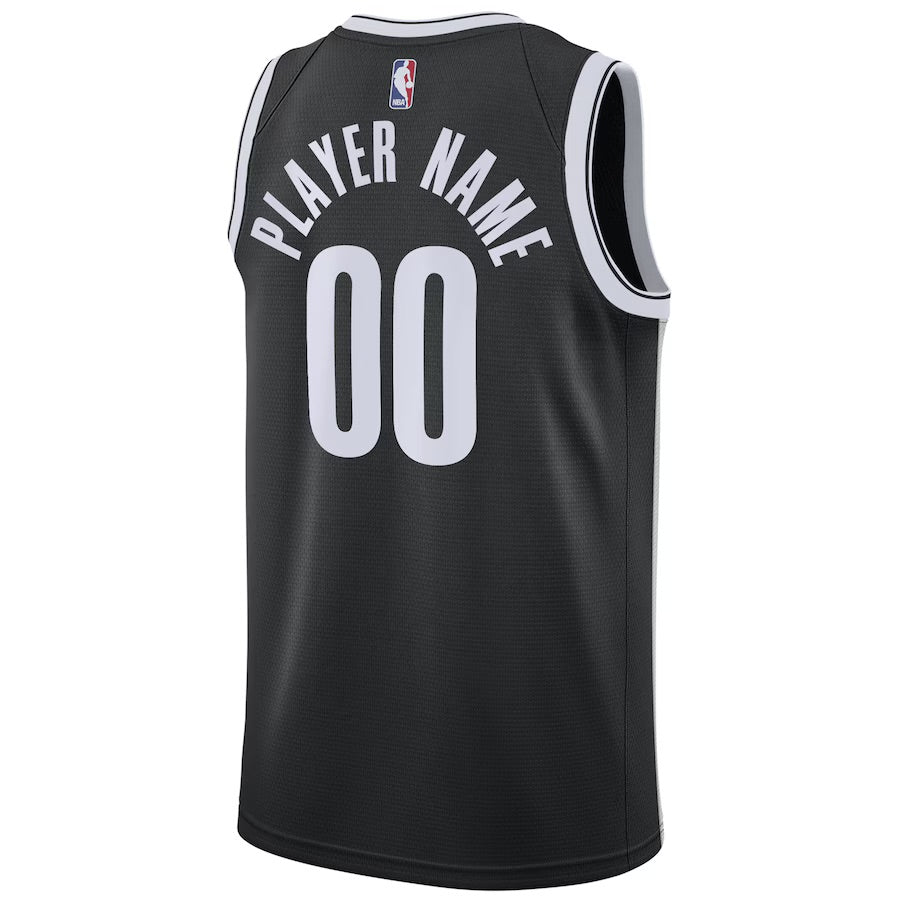Replica Unisex Brooklyn Nets Black Swingman Custom Jersey - Merch Arena