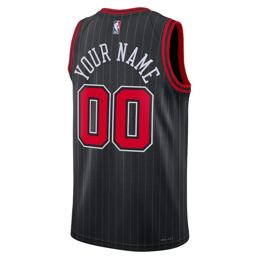 Replica Unisex Chicago Bulls Black Swingman Custom Jersey - Merch Arena