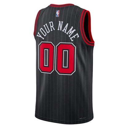 Replica Unisex Chicago Bulls Black Swingman Custom Jersey - Merch Arena