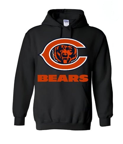 Unisex Men/Woman Any team NFL Black Ground Lettering Pullover Hoodie