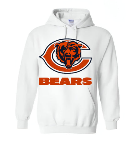 Unisex Men/Woman Any team NFL White Ground Lettering Pullover Hoodie - Merch Arena