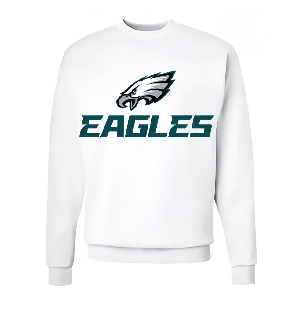 Unisex Men/Woman Any team NFL White Ground Lettering Pullover Sweatshirt - Merch Arena