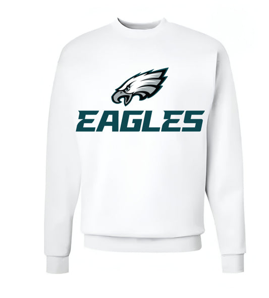 Unisex Men/Woman Any team NFL White Ground Lettering Pullover Sweatshirt