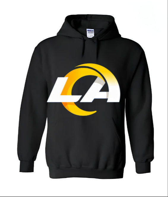 Unisex Men/Woman Any team NFL Black Ground Lettering Pullover Hoodie