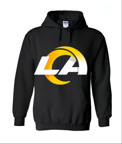 Unisex Men/Woman Any team NFL Black Ground Lettering Pullover Hoodie