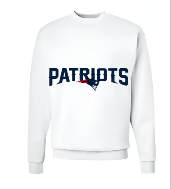 Unisex Men/Woman Any team NFL White Ground Lettering Pullover Sweatshirt - Merch Arena