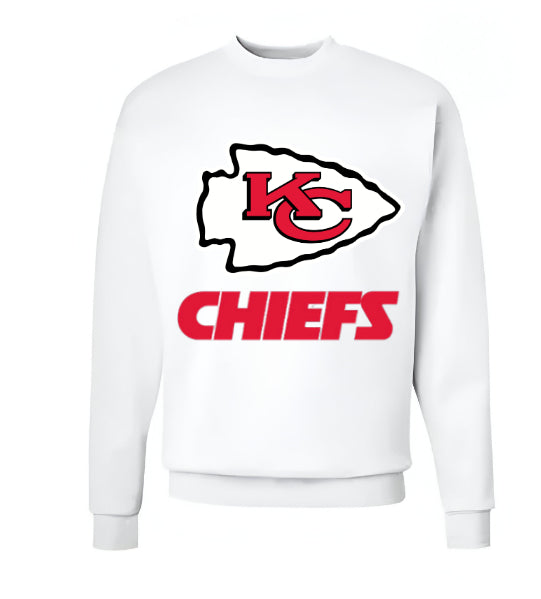 Unisex Men/Woman Any team NFL White Ground Lettering Pullover Sweatshirt - Merch Arena