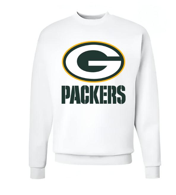 Unisex Men/Woman Any team NFL White Ground Lettering Pullover Sweatshirt - Merch Arena