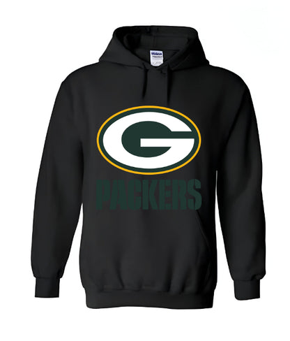 Unisex Men/Woman Any team NFL Black Ground Lettering Pullover Hoodie