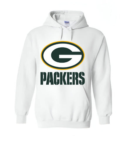 Unisex Men/Woman Any team NFL White Ground Lettering Pullover Hoodie - Merch Arena