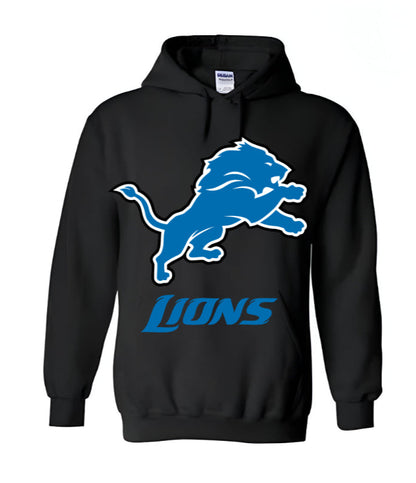 Unisex Men/Woman Any team NFL Black Ground Lettering Pullover Hoodie
