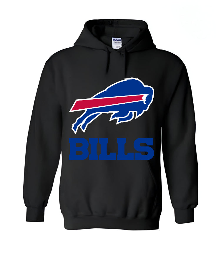 Unisex Men/Woman Any team NFL Black Ground Lettering Pullover Hoodie