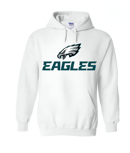Unisex Men/Woman Any team NFL White Ground Lettering Pullover Hoodie - Merch Arena