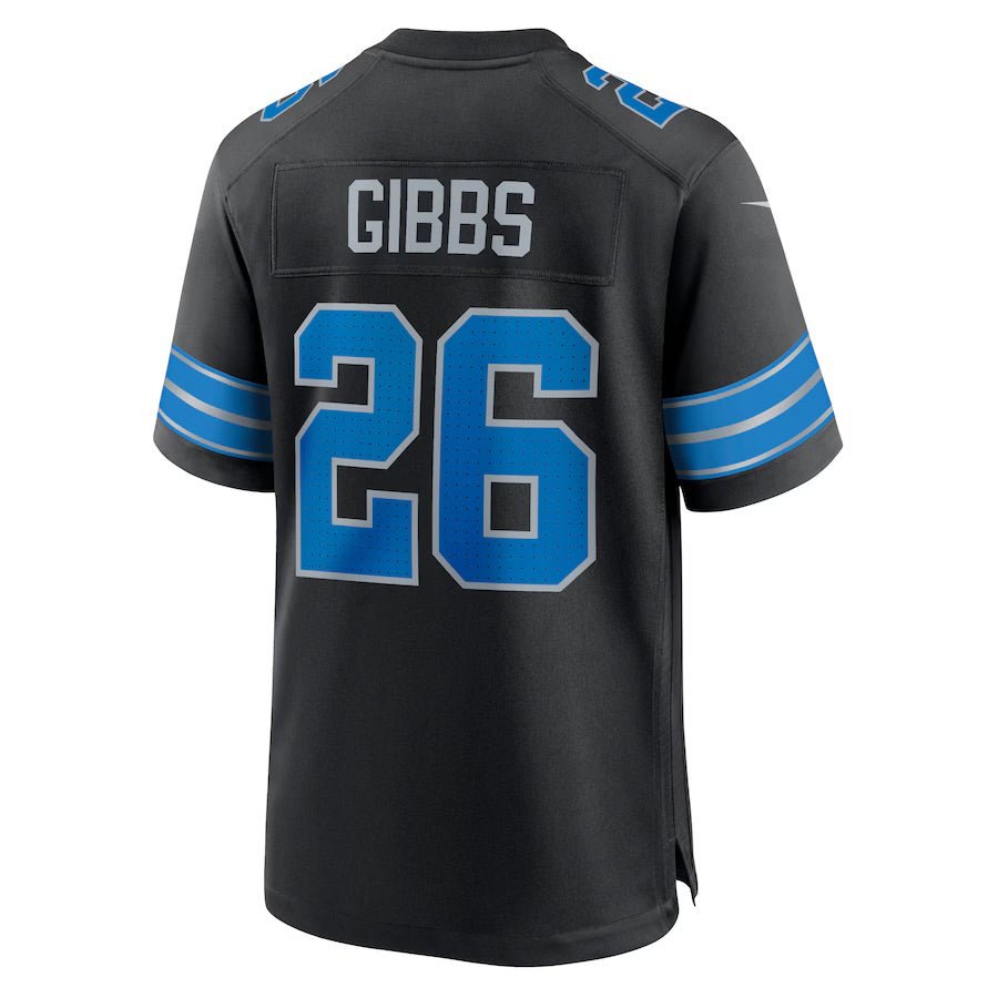 Replica Men's Custom Black Detroit Lions Fashion Jersey - Merch Arena