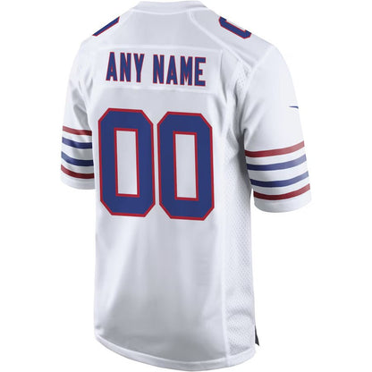 Replica Men's Buffalo Bills White Royal Custom Game Jersey - Merch Arena