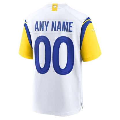 Replica Men's Los Angeles Rams White Alternate Custom Jersey - Merch Arena
