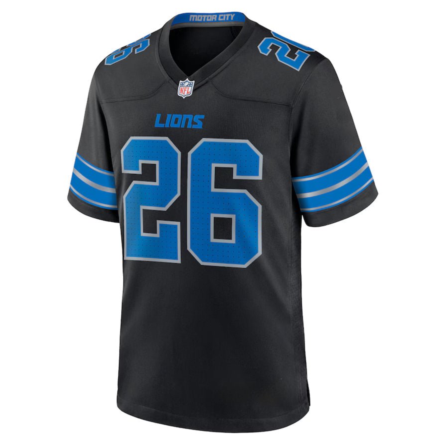 Replica Men's Custom Black Detroit Lions Fashion Jersey - Merch Arena