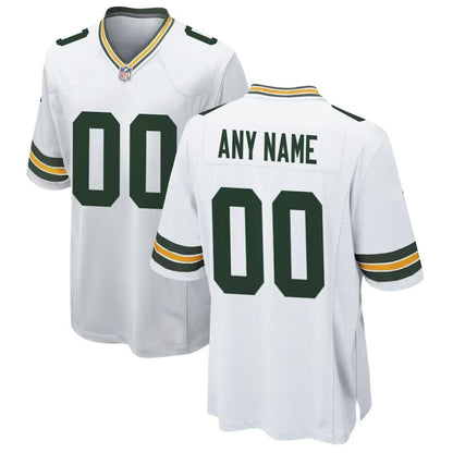 Replica Men's White Bay Packers Green Custom Game Jersey - Merch Arena