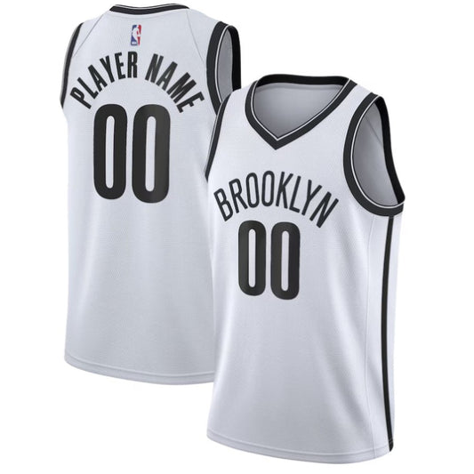 Replica Unisex Brooklyn Nets White Swingman Custom Jersey - Merch Arena