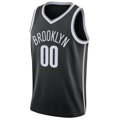 Replica Unisex Brooklyn Nets Black Swingman Custom Jersey - Merch Arena