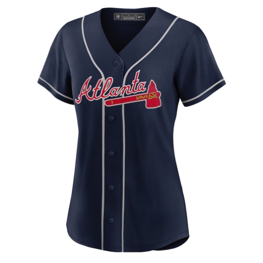 Replica Women's Atlanta Braves Custom Navy Home Replica Player Name Jersey - Merch Arena