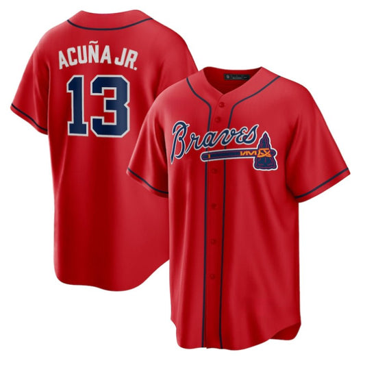 Replica Men's Atlanta Braves Custom Red Home Replica Player Name Jersey - Merch Arena