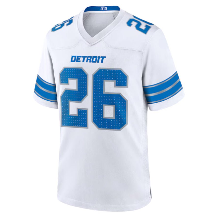 Replica Men's Custom White Detroit Lions Fashion Jersey - Merch Arena
