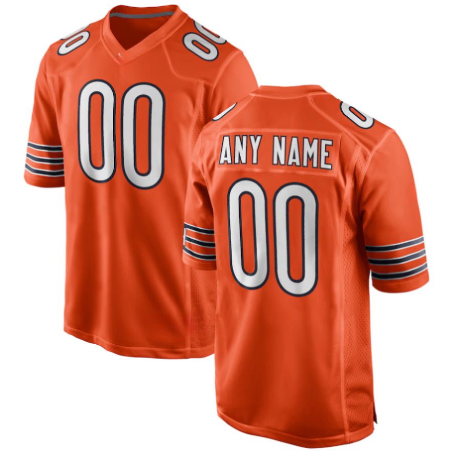 Replica Men's Chicago Bears Orange Custom Game Jersey - Merch Arena