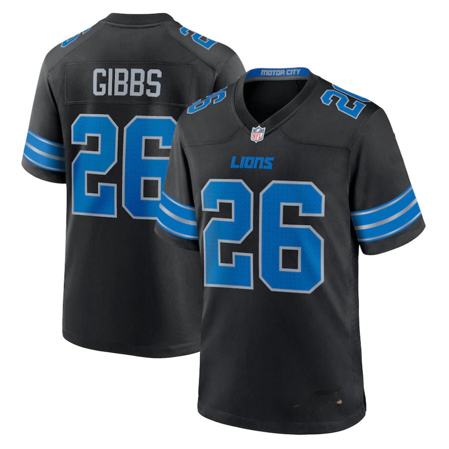 Replica Men's Custom Black Detroit Lions Fashion Jersey - Merch Arena