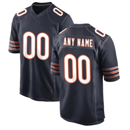 Replica Men's Chicago Bears Navy Custom Game Jersey - Merch Arena