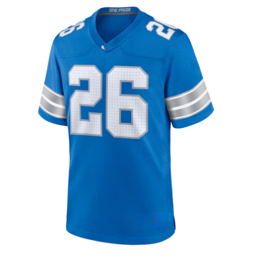 Replica Men's Custom Blue Detroit Lions Fashion Jersey - Merch Arena