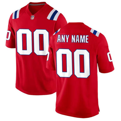 Replica Men's New England Patriots Red Custom Game Jersey - Merch Arena