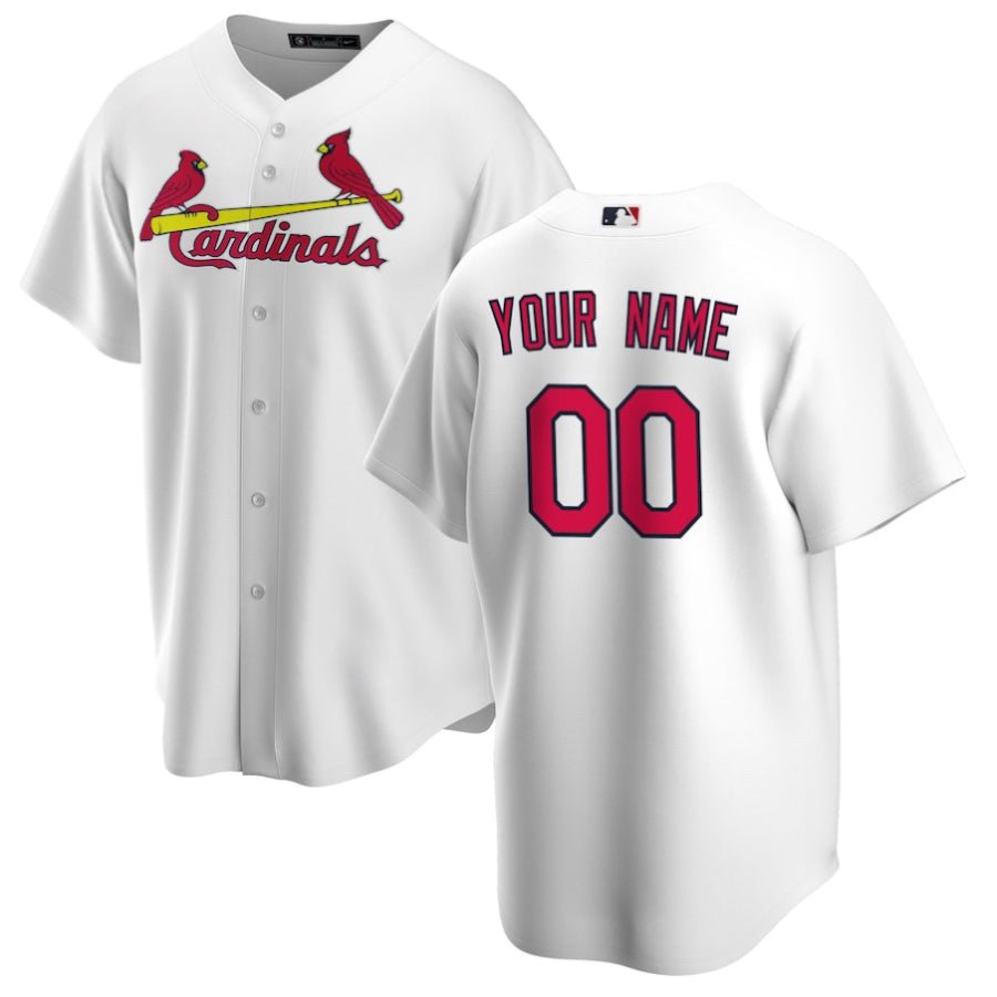 Replica Men's St. Louis Cardinals White Home Replica Custom Jersey - Merch Arena