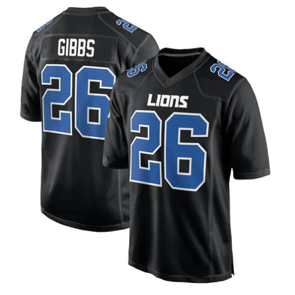 Replica Men's Custom Carbon Black Detroit Lions Fashion Jersey - Merch Arena