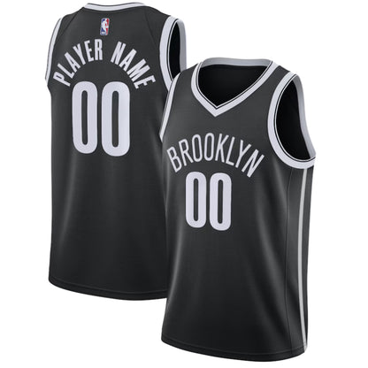 Replica Unisex Brooklyn Nets Black Swingman Custom Jersey - Merch Arena